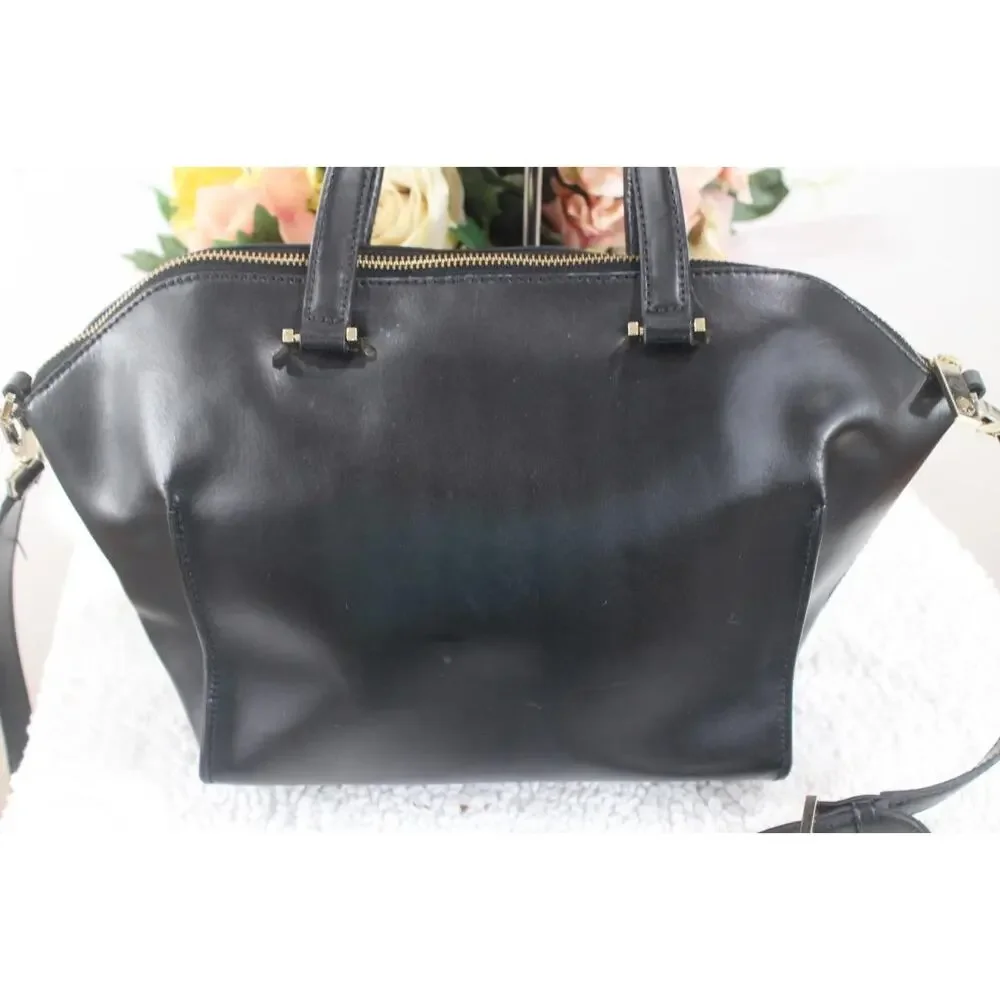 Kate Spade Parliament Square Exotic Savannah Satchel IN BLACK PURSE (p3000